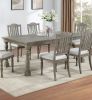 Light Grey Dining Table Rectangle Dining Table 1pc Table Only Acacia Veneer Dining Room Furniture