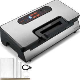 VEVOR Vacuum Sealer Machine, 90Kpa 130W Powerful Dual Pump and Dual Sealing, Dry and Moist Food Storage