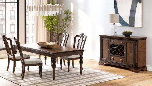 Mahogany Expandable Dining Table Traditional