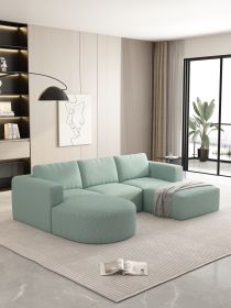 104.32*70.86 Modular Sectional Sofa Sleeper Couch, Sectional Sofa with Chaise and Ottoman, Convertible U Shaped Modular Sofa Set. Compressed spon