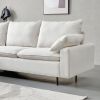 L-Shaped linen sectional sofa with left chaise,Beige