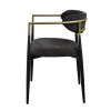 ACME Jaramillo Side Chair (Set-2), Black Fabric & Black Finish DN02696