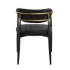 ACME Jaramillo Side Chair (Set-2), Black Fabric & Black Finish DN02696