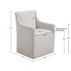 Slipcover Dining Arm Chair with Casters