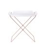 ACME Cercie Tray Table in Clear Acrylic & Copper 98189