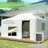 12'x14' Gazebo Cover for Hardtop Gazebos, Outdoor Universal Winter Gazebo Cover with Sidewalls and Mesh Windows