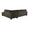 2-Piece Reversible Sectional with Chaise Tufted Detail Chocolate Microfiber Upholstered Modern Living Room Furniture