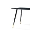 Black Modern Kitchen Dining MDF Table For Smart Home