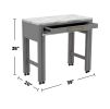 Light Gray Counter Height Table w NESTED TABLE Dining Room Furniture Faux Marble Top Table