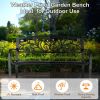 50" Iron&PVC Outdoor Courtyard Decoration Park Leisure Bench