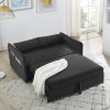 MH" Sleeper Sofa Bed w/USB Port, 3-in-1 adjustable sleeper with pull-out bed, 2 lumbar pillows and side pocket