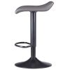 Tarah 2-Pc Adjustable Swivel Seat Stool Set; Black and Slate Gray