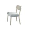 Natural Wood Grain Color Set of 2pc Dining Chairs Solid Rubber wood Dining Room Furniture Fabric Cushion Seat