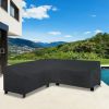 Outdoor L Shape Sofa Covers Water Resistant Dustproof Furniture Covers Sectional Sofa Protectors Table Chair Cover Garden Patio