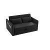 MH" Sleeper Sofa Bed w/USB Port, 3-in-1 adjustable sleeper with pull-out bed, 2 lumbar pillows and side pocket