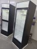 23" Single Glass Door Refrigerator with LED lights inside the catsers ETL/NSF approved