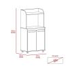 Charlotte 1-Shelf 2-Door Kitchen Pantry White