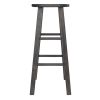 Element 2-Pc Square Leg Bar Stool Set; Oyster Gray