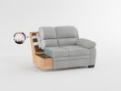 Plush Seating Comfortable Sofa 1pc Gray Textured Fabric Channel Tufting Solid Wood Frame Modern Living Room Furniture