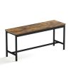 Dining Table Set, Bar Table with 2 Dining Benches, Kitchen Table Counter with Chairs, Industrial for Kitchen Breakfast Table, Living Room, Party Room