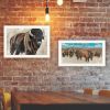 Trendy Decor 4U "The Boss of the Bison Herd" Framed Wall Art for Living Room, Wall Art Print for Home Decor, Bedroom Wall Art by Cindy Jacobs