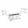 Contemporary Style White 1pc Sofa Table High Gloss Finish Chrome Frame Console Table Gorgeous Living Room Furniture