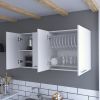 Kitchen Cabinet Durham, Four Doors, White Finish