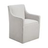 Slipcover Dining Arm Chair with Casters