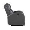 Power Reclining Chair 1pc Gray Faux Leather Upholstered Modern Contemporary Power Motion Reclining