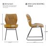 Set of 2, Leather Dining Chair with High-Density Sponge, PU Chair Kitchen Stools for Dining room,homes, kitchens,Brown