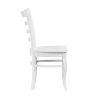 White Finish Dining Chairs Set of 2 Wooden Ladder-Back Casual Farmhouse Style Kitchen Dining Room Furniture