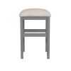 Light Gray Set of 2pc Stools Kitchen Dining Room Furniture Beige Fabric Cushion Seat Chairs Stool