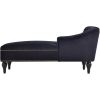 58" Velvet Chaise Lounge; Button Tufted Right Arm Facing Lounge Chair with Nailhead Trim & Solid Wood Legs for Living Room or Office;  Sleeper Lounge