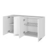 Kitchen Cabinet Durham, Four Doors, White Finish