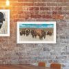 Trendy Decor 4U "The Boss of the Bison Herd" Framed Wall Art for Living Room, Wall Art Print for Home Decor, Bedroom Wall Art by Cindy Jacobs