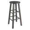 Element 2-Pc Square Leg Bar Stool Set; Oyster Gray