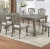 Light Grey Dining Table Rectangle Dining Table 1pc Table Only Acacia Veneer Dining Room Furniture