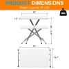 76*50*70.5cm Liftable Garden Plastic Table White