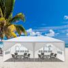 10'x20' Outdoor Party Tent with 6 Removable Sidewalls; Waterproof Canopy Patio Wedding Gazebo; White