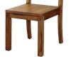 Dark Oak Rustic Style Solid wood Kitchen Set of 2pc Dining Chairs Panel Back Chairs Dining Room