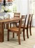 Dark Oak Rustic Style Solid wood Kitchen Set of 2pc Dining Chairs Panel Back Chairs Dining Room