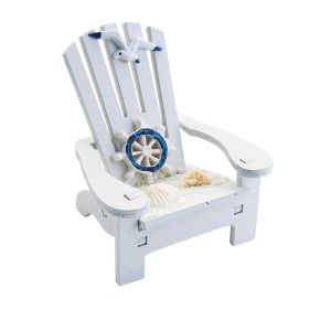 Beach Chair Home Decoration Creative Cute Ocean Beach Chair Ornament Wooden Craft Mini Miniature Kids Toy DecoraciÃ³n Hogar (Color: C, Ships From: China)