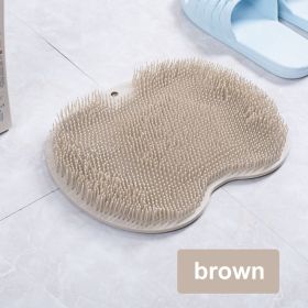 1pc Massage Pad Shower Foot Massage Mat TPR Bath Foot Massage Pads Mat Scrub Washing Back Bathroom Anti-Slip Pad Clean Dead Skin (Color: Brown, Ships From: China)