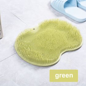 1pc Massage Pad Shower Foot Massage Mat TPR Bath Foot Massage Pads Mat Scrub Washing Back Bathroom Anti-Slip Pad Clean Dead Skin (Color: Green, Ships From: China)