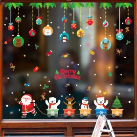 Christmas Window Clings 5Pack, Xmas Decals Decorations Holiday Christmas Window Descoration (Color: style 6)