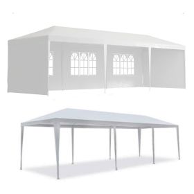 10x30' Outdoor Garden Gazebo Wedding Party Tent Canopy Marquee with 5 Removable Sidewalls (Color: as Pic)