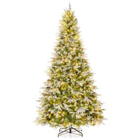 6/7.5/9 FT Pre-Lit Artificial Christmas Tree with 765/1135/1871 Tips and 280/470/690 Warm-White LED Lights (size: L)