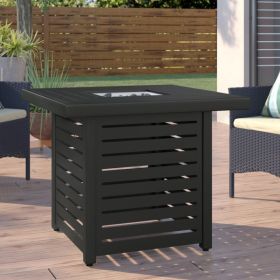 25" H x 30" W Steel Propane/Natural Gas Fire Pit Table (Black: 1)