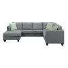 [VIDEO provided] 112*87" Sectional Sofa Couches Living Room Sets, 7 Seats Modular Sectional Sofa with Ottoman