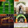 Black Garden Arch Arbors, Trellis for Climbing Plants Outdoor 6-8ft, Two Way Assemble Wedding Decoration Metal Arch